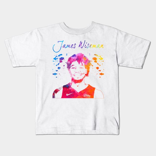 James Wiseman Kids T-Shirt by Moreno Art